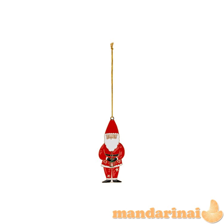 Metal hanging decoration Santa, 10x4 cm, mix