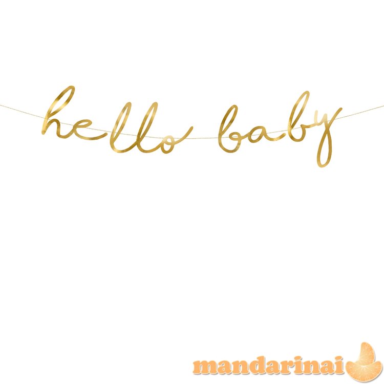 Banner Little Star - Hello Baby, gold, 18x70cm