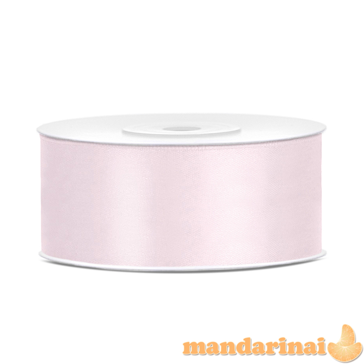 Satin Ribbon, light powder pink, 25mm/25m (1 pc. / 25 lm)