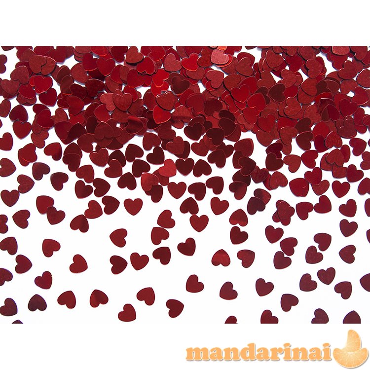 Confetti Hearts, red, 5mm, 30g
