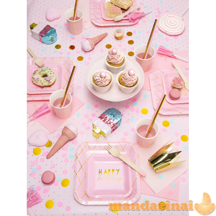 Napkins, 3 layers, light pink, 33x33cm (1 pkt / 20 pc.) 6