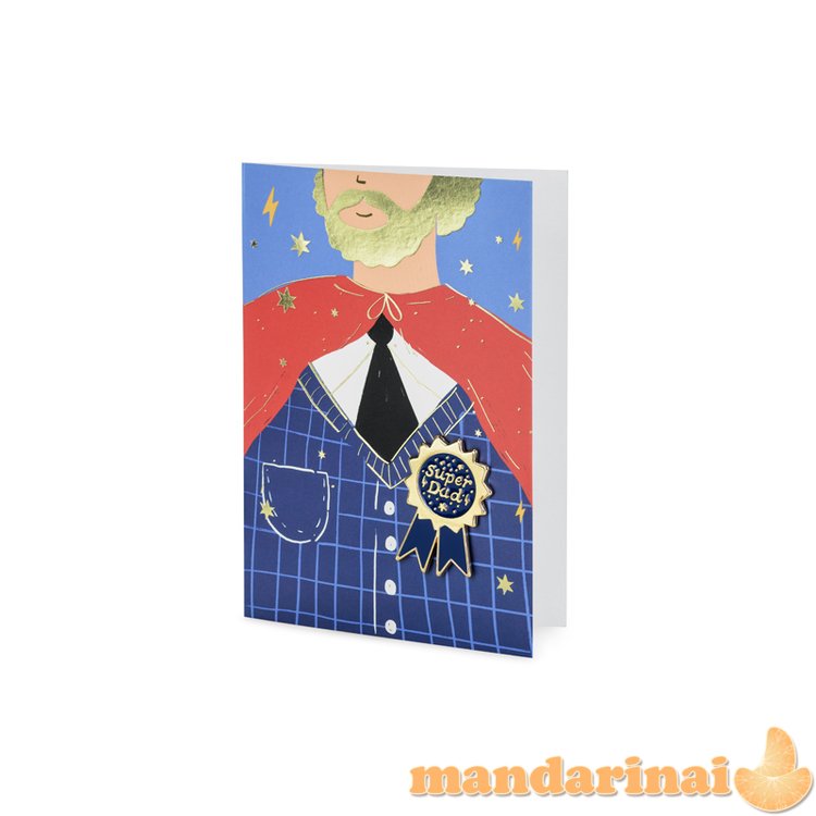 Card with enamel pin Cotillion, 11x15.5 cm