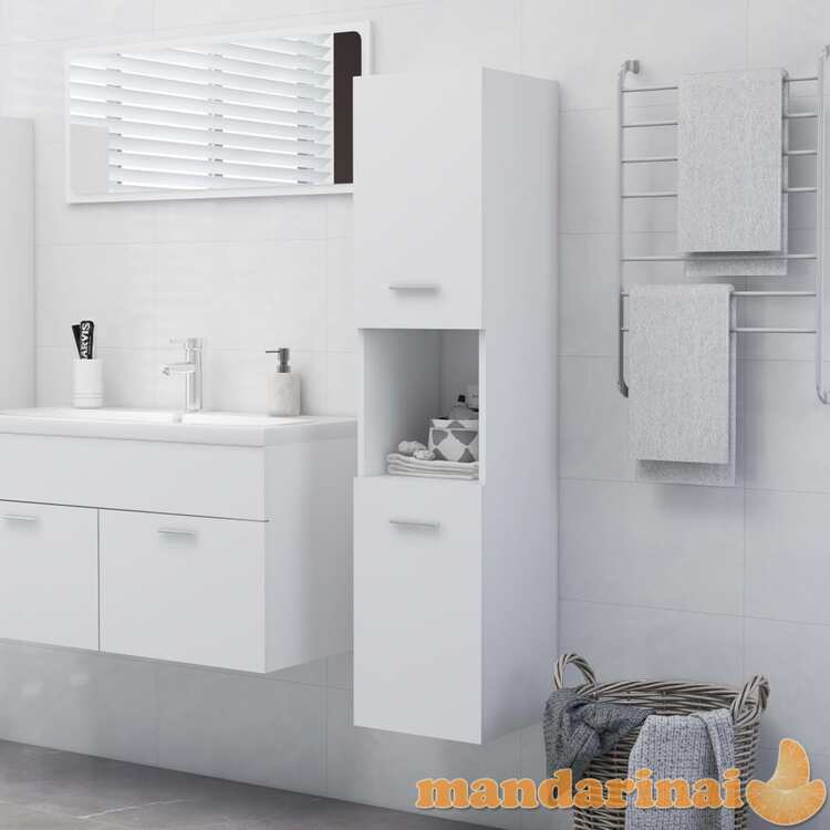 Vonios kambario spintelė, baltos spalvos, 30x30x130cm, mdp