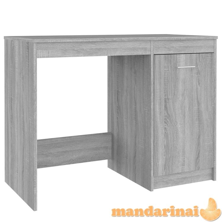 Rašomasis stalas, pilkas ąžuolo, 100x50x76cm, apdirbta mediena