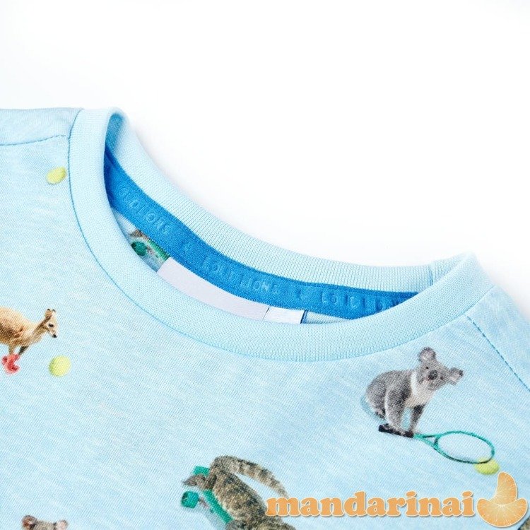 Vaikiški marškinėliai, šviesiai mėlynos spalvos mišinys, 92 dydžio