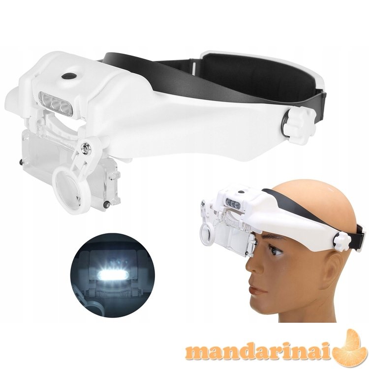 Profesionalūs didinantys darbo akiniai su apšvietimu