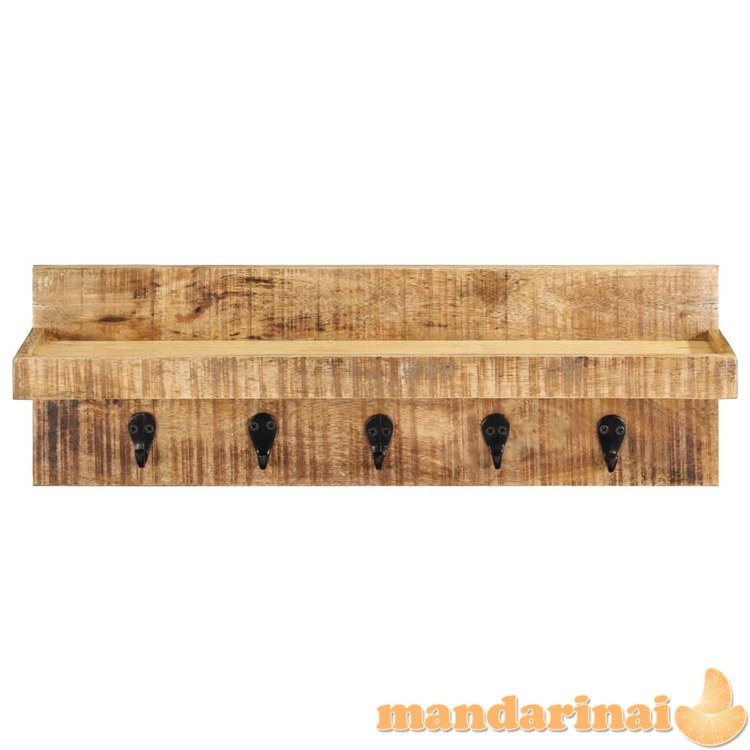 Prie sienos montuojama paltų kabykla, 60x15x20cm, mango mediena