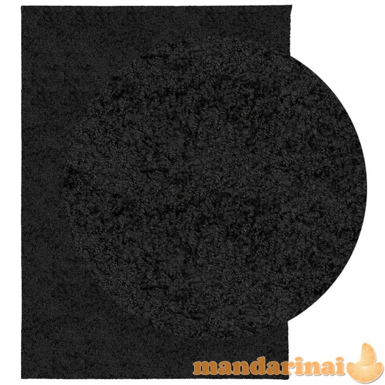 Shaggy tipo kilimas, juodos spalvos, 240x340cm, aukšti šereliai