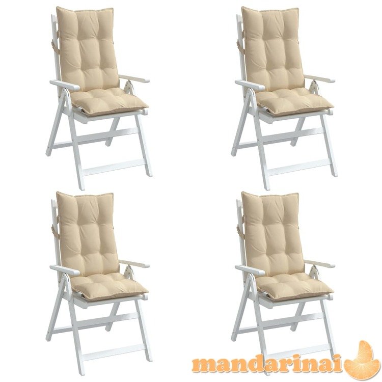 Kėdės pagalvėlės, 4vnt., smėlio spalvos, oksfordo audinys