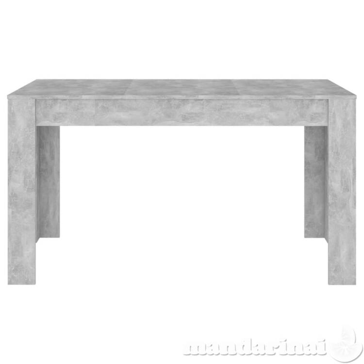 Valgomojo stalas, betono pilkos spalvos, 140x74,5x76cm, mdp