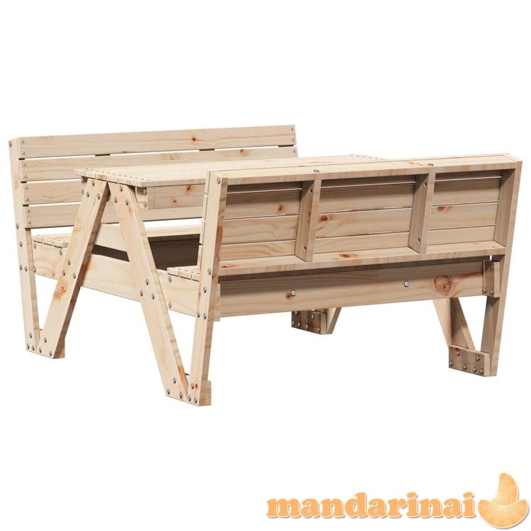Iškylų stalas vaikams, 88x122x58cm, pušies medienos masyvas
