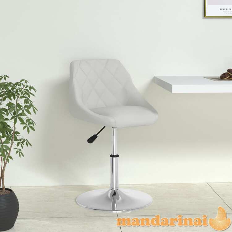 Valgomojo kėdė, baltos spalvos, dirbtinė oda