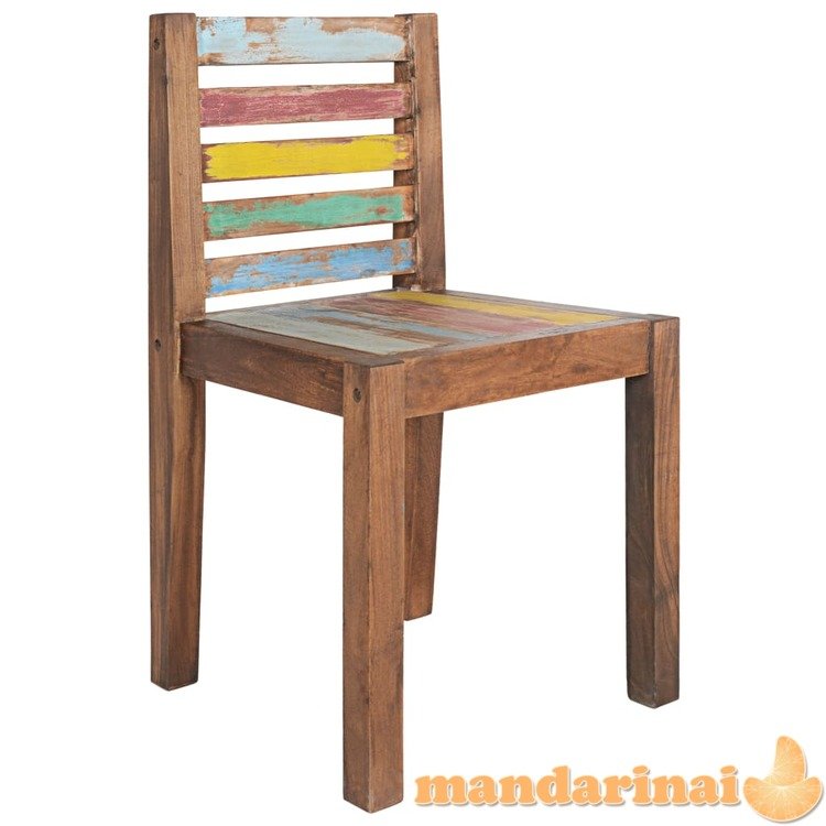 Valgomojo kėdės, 6vnt., perdirbtos medienos masyvas