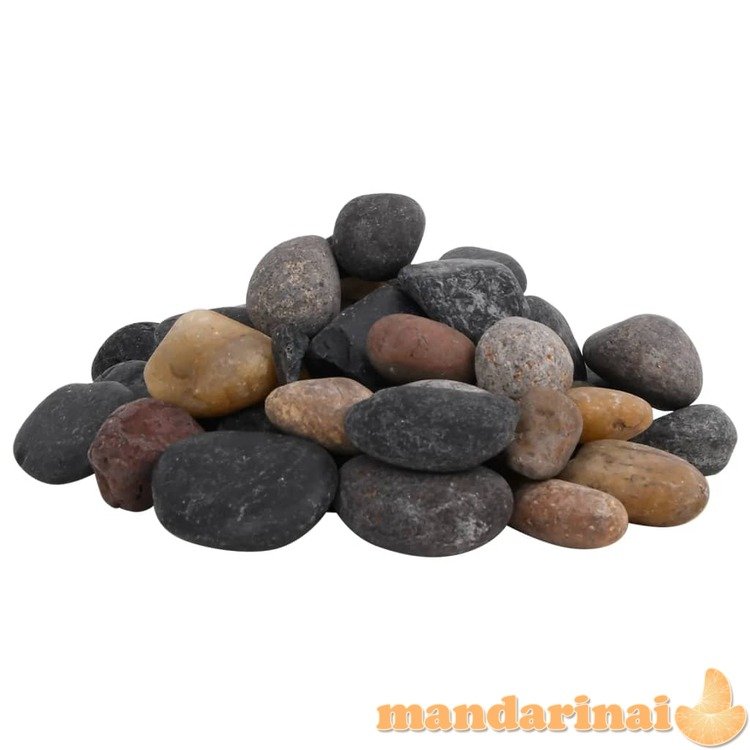 Poliruoti akmenukai, įvairių spalvų, 10kg, 5–8cm