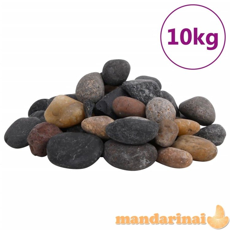 Poliruoti akmenukai, įvairių spalvų, 10kg, 5–8cm
