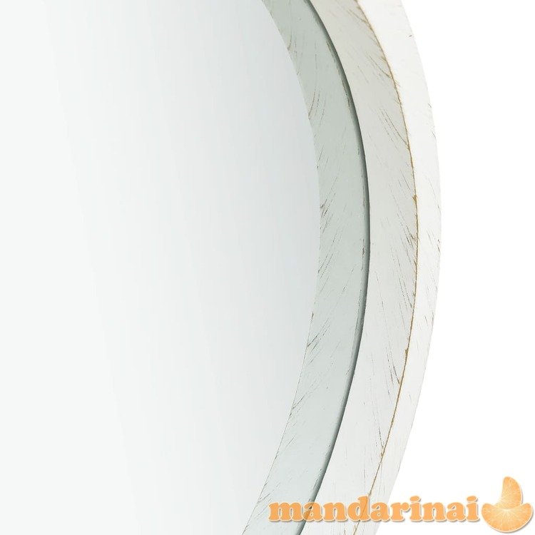 Sieninis veidrodis su dirželiu, baltos spalvos, 40cm