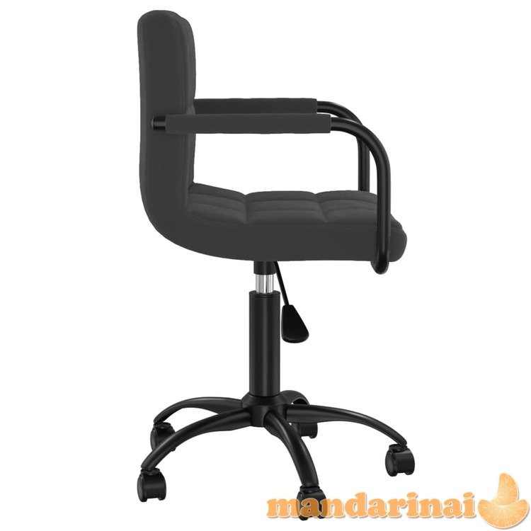 Pasukama valgomojo kėdė, juodos spalvos, aksomas (334707)