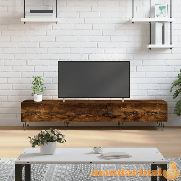 Televizoriaus spintelė, dūminio ąžuolo, 150x36x30cm, mediena