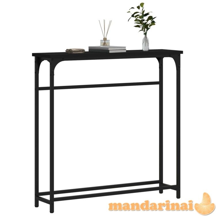 Konsolinis staliukas, juodas, 75x19,5x75cm, apdirbta mediena