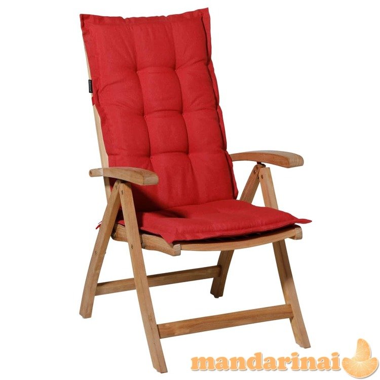 Madison pagalvėlė kėdei su aukštu atlošu panama, raudona, 123x50cm