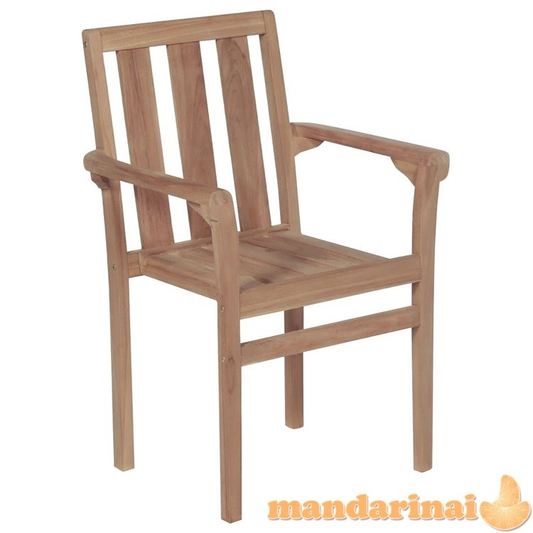 Sudedamos sodo kėdės, 4vnt., tikmedžio medienos masyvas