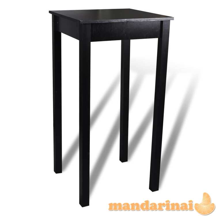 Baro stalas su 2 baro kėdėmis, juodos spalvos