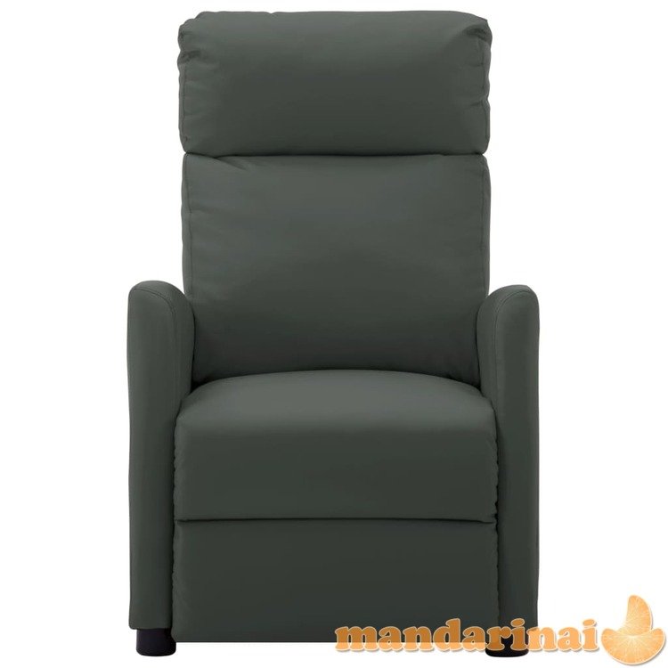 Elektrinis masažinis krėslas, pilkos spalvos, dirbtinė oda