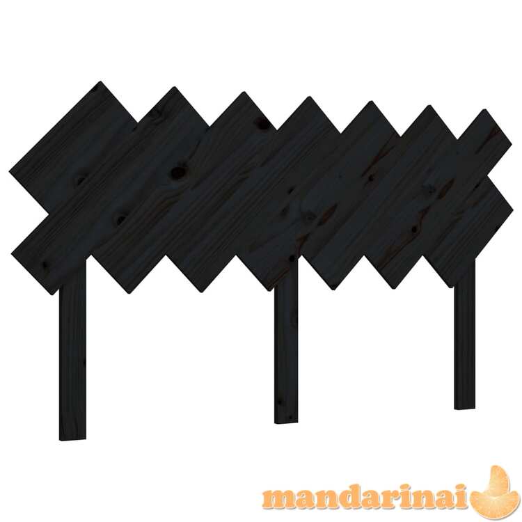 Lovos galvūgalis, juodas, 151,5x3x81cm, pušies medienos masyvas