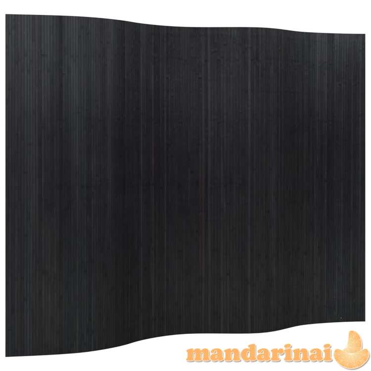 Kambario pertvara, juodos spalvos, 165x250cm, bambukas