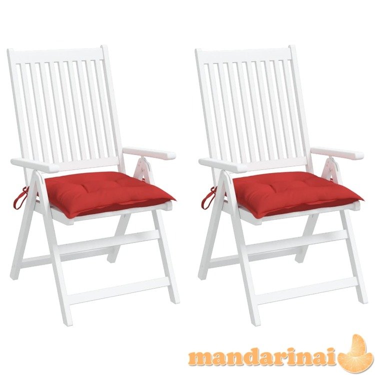 Kėdės pagalvėlės, 2vnt., raudonos, 40x40x7cm, oksfordo audinys