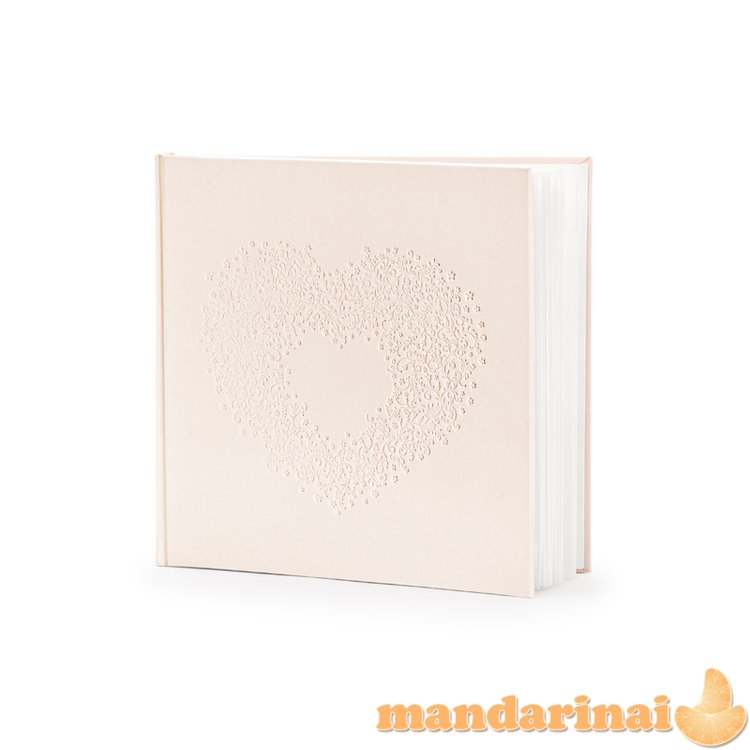 Guest Book, light pink, 20.5 x 20.5 cm, 22 pages
