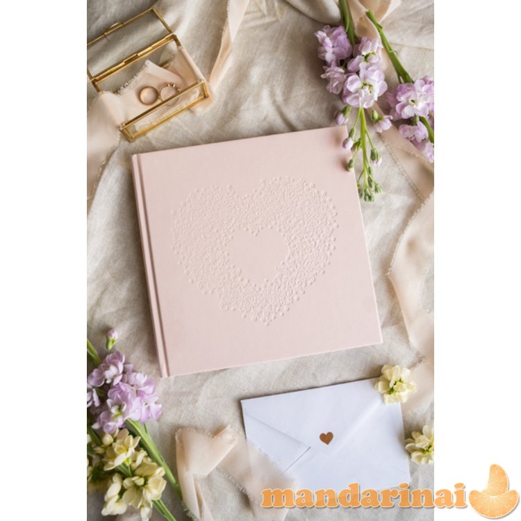 Guest Book, light pink, 20.5 x 20.5 cm, 22 pages