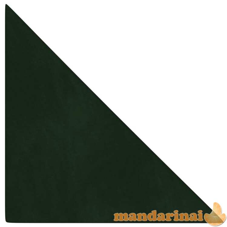 Sienų plokštės, 12vnt., žalios, 30x30cm, aksomas, 0,54m²