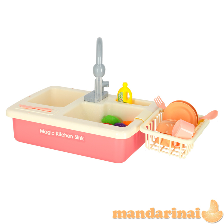 Kūdikių kriauklė su priedais rožinė 15 el.