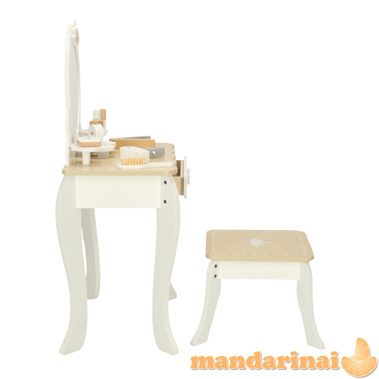 Vaikiškas medinis tualetas su priedais baltas