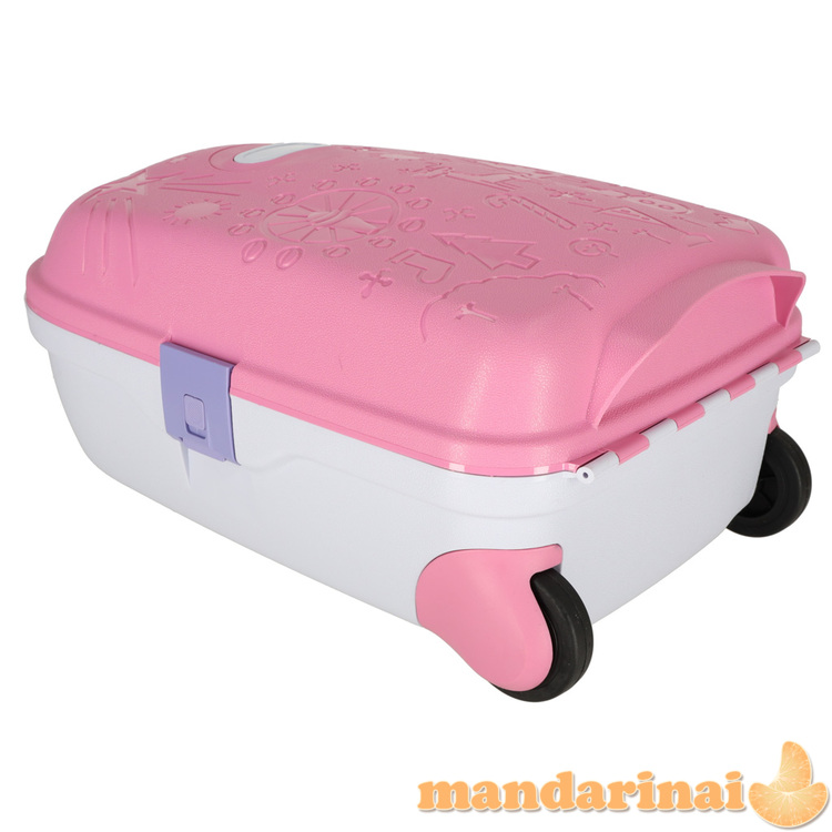 Vaikiškas kelioninis lagaminas ant ratų rausvos spalvos 4