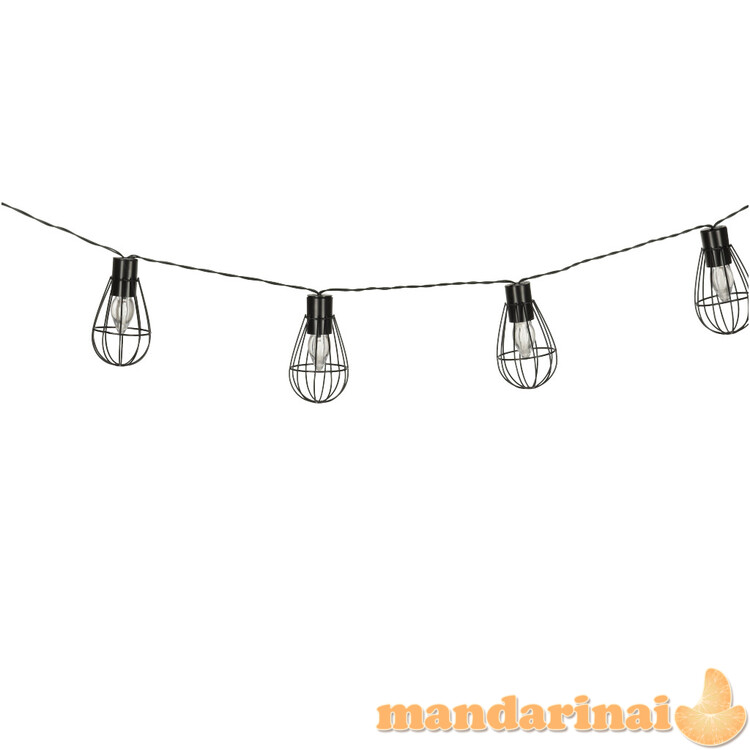Saulės sodo šviestuvai lemputės girlianda loft 10LED