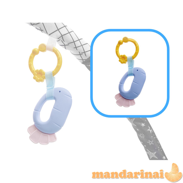 Lavinantis kilimėlis su pakylomis Playpen Pool su kamuoliukais pilkas 4