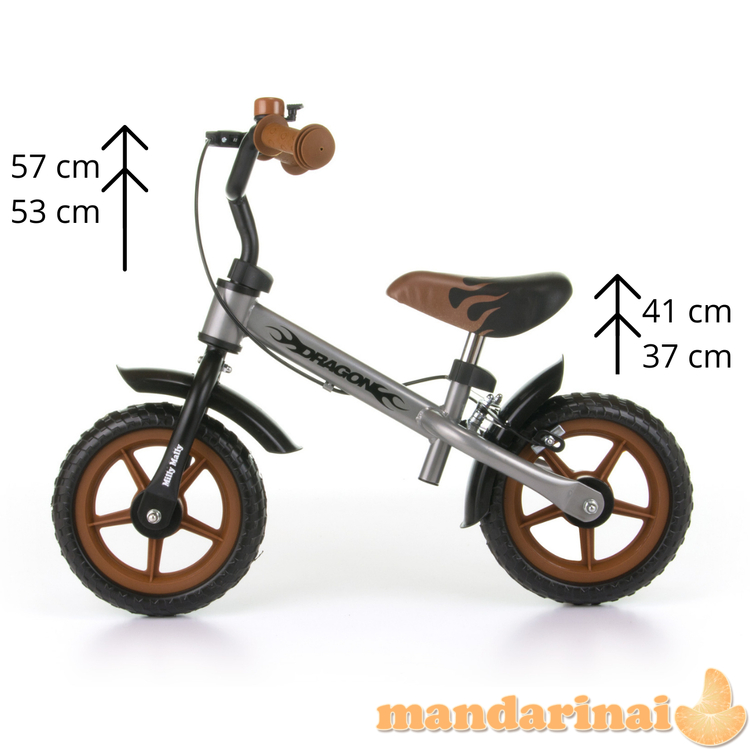 Milly Mally vaikštantis dviratis drakonas su klasikiniu stabdžiu