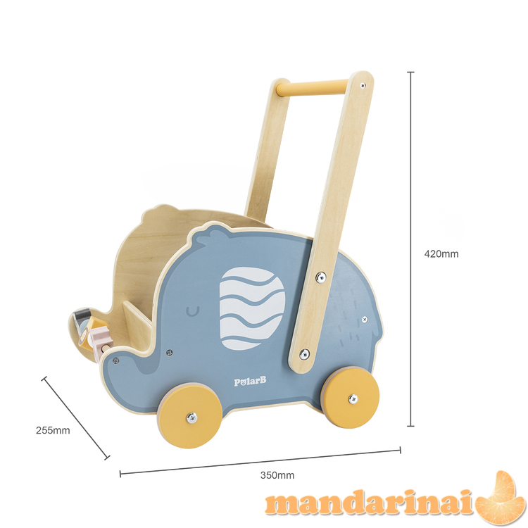 Viga 44031 PolarB 2in1 Vežimėlis - Dramblio vežimėlis