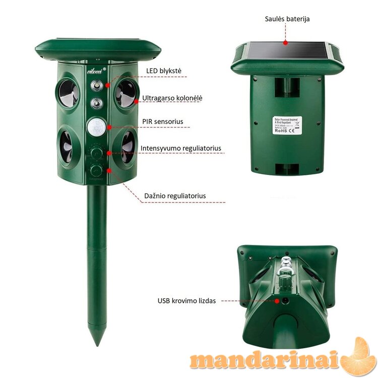 VIBOCCI Ultragarsinė ir vibracinė kenkėjų baidyklė 