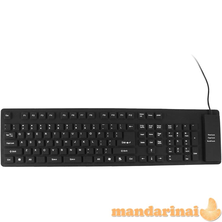 Silikoninė 109 mygtukų USB kompiuterio klaviatūra