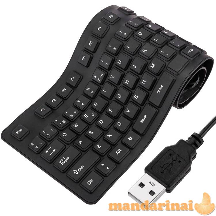 Silikoninė 109 mygtukų USB kompiuterio klaviatūra