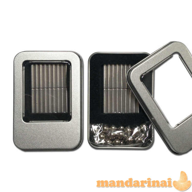 Magnetinių lazdelių ir rutuliukų rinkinys