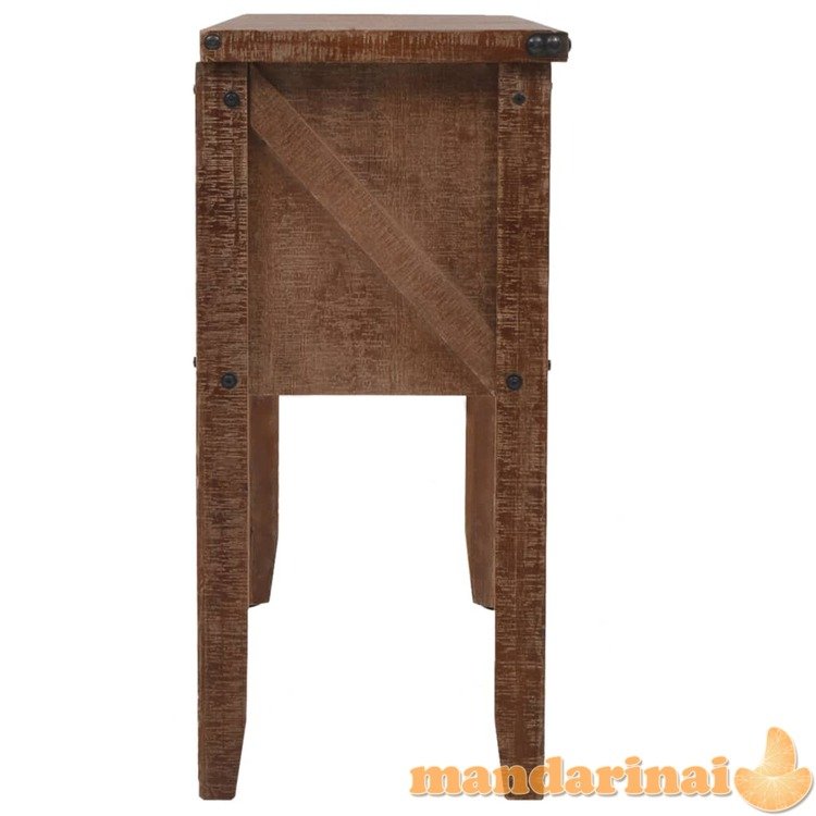 Konsolinis staliukas, eglės med. masyvas, 131x35,5x75cm, rudas