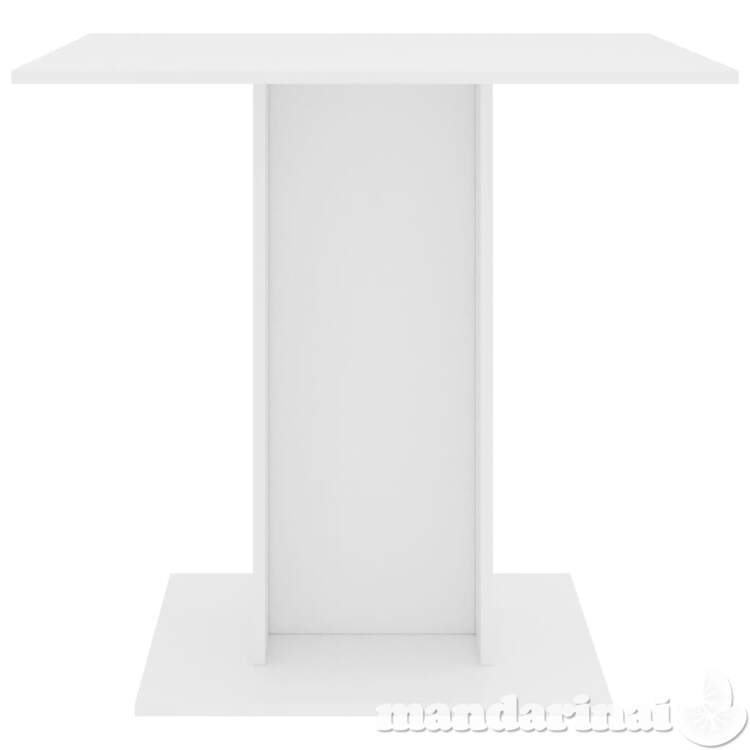 Valgomojo stalas, baltos spalvos, 80x80x75 cm, mdp