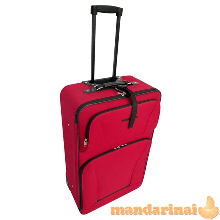 5 dalių kelioninių lagaminų komplektas, raudonas