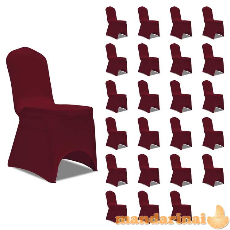 Kėdžių užvalkalai, 24vnt., vyšniniai, įtempiami (4x241200)