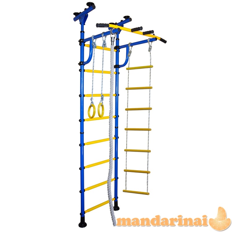 Sporto kompleksas (gimnastikos sienelė) JUNIOR ATLET-R mėlyna-geltona, 245-290x60cm