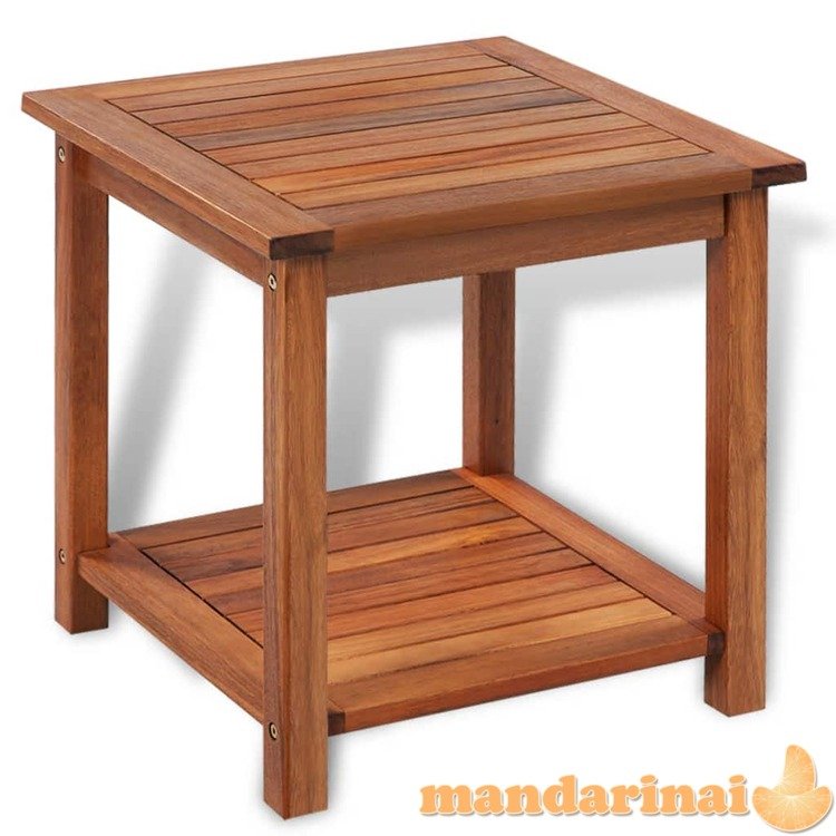 Šoninis staliukas, akacijos medienos masyvas, 45x45x45cm